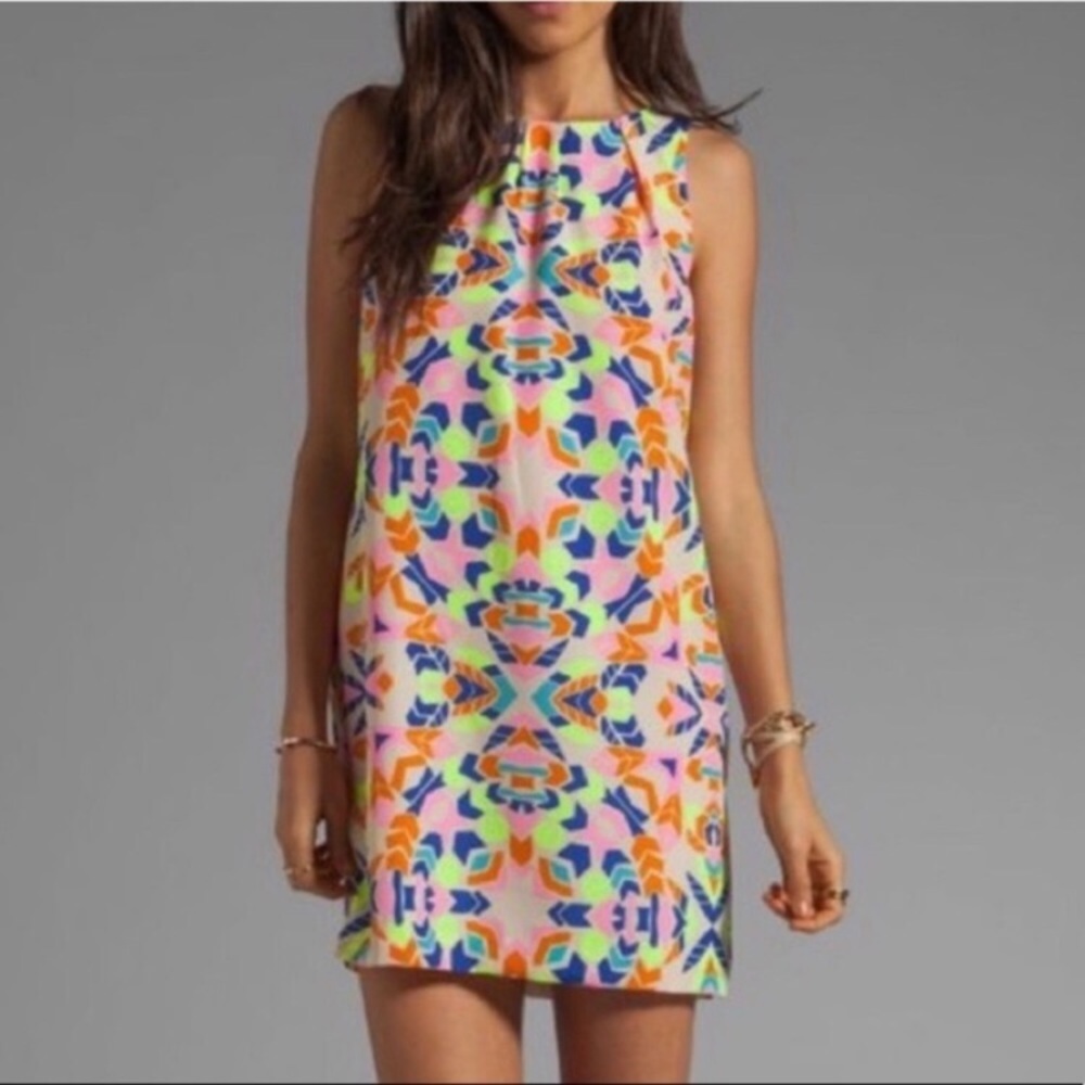 Mara Hoffman Aloha Stone Shift Dress Pleats Size 6